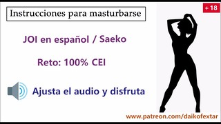 Audio Joi En Espa Ol, Reto 100 Cei. Mast Rbate Con Saeko.