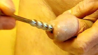 Insertion of My New Super Long Urethral Plug.