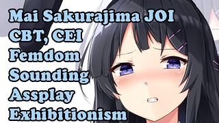 Maio Sakurajima está com nojo de você! Hentai Joi(sounding,assplay,exibicionismo,femdom, oral,cei, Cbt)