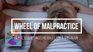Wheel of Malpractice #3 – Nurse Myste – Tomando suas bolas para outro giro – Femdom Tortura de bolas de arremesso