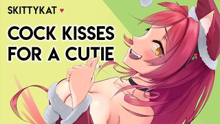 Doux Femdom Dick Kiss For A Cutie Big Step-Sis + Virgin Listener Kisses de rouge à lèvres