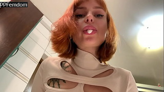 Pov Spit And Toilet Slavery Pissing With Red Head Dominatrix Kira