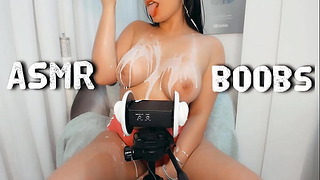 Asmr Intense sexede youtuber-pupper tilbeder at stønne og drille med sine store bryster