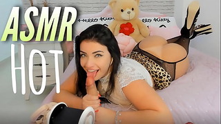 Asmr Intensywna seksowna youtuberka porno Lizanie uszu Jęczące cycki ruchają się i spuszczają się do ust