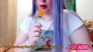 Hot Teen Russian Chubby Girl With Short Breasts Sucking Lollipop Asmr