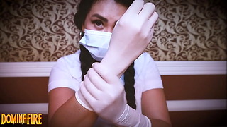 Medyczne fetyszowe długie rękawiczki lateksowe Asmr