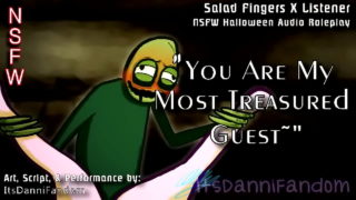 R18 Halloween Asmr Audio-rollenspel nadat je met Salad Fingers bij hem kunt blijven, besluit je de zijne terug te betalen