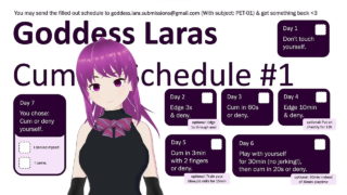 Tanrıça Lara'dan 7 Günlük Sınırlama ve Reddetme Yarışması Femdom JOI Cum-Programı