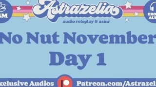 Femdom No Nut November Challenge – Day 1 Mutual Masturbation Handjob Fingering Moist Cunt