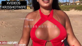 Kriss Hotwife Novinha De Salvador i Corno Filmando Na Praia