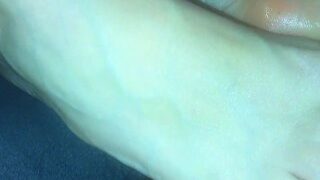 Amateur Footjob 42 Close Up Toes Playing With Balls, Ballbusting And Cum