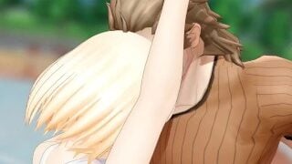 Ballbusting Anime – Teen Bitch Destroys A Mans Balls At The Park