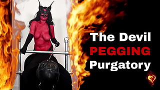 악마 페깅 연옥 사탄 Cosplay 누드 하드코어 거친 페깅 속박 BDSM 미스 레이븐 트레이닝 제로 Halloween