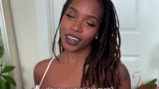 Ebony Humiliates And Dirty Talks To Hating Jealous Fan