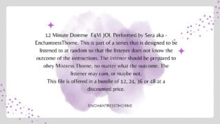 F4M Domme JOI – 1 Of 12