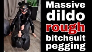 Femdom Bondage Bitchsuit Pegging Huge Strapon Strap On Flr Miss Raven Training Zero