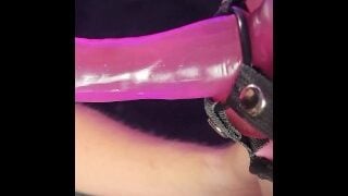 Femdom Pegging – Goddess D Fucks Their Sissy Slut In The Mouth And Has Fun Recording It