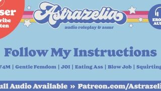 Follow My Instructions Erotic Audio JOI Femdom Edging Squirting Eating Ass