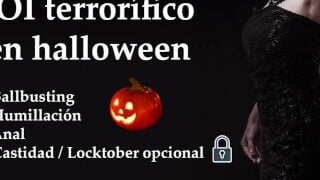 JOI Terrorífico Halloween. Anal, Ballbusting, Humillación…
