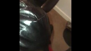Latex Femdom Strapon Slave